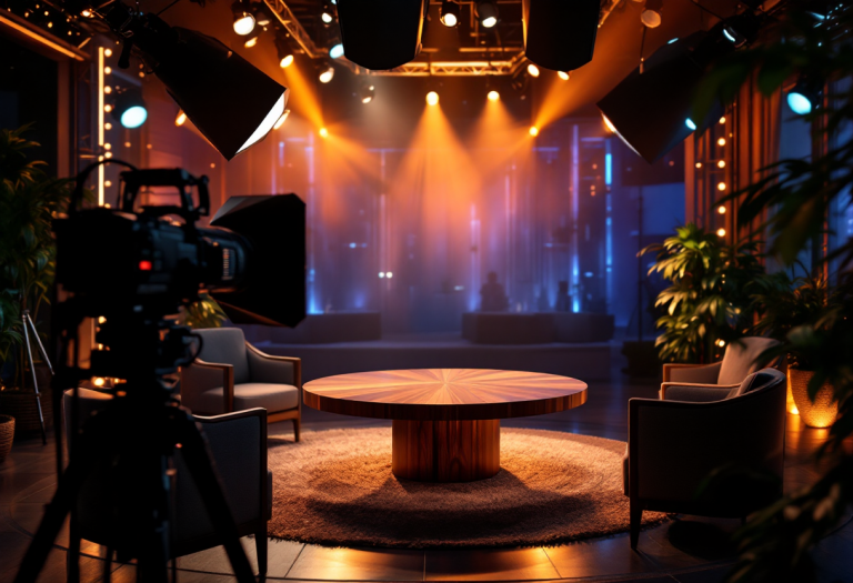 Daniel Craig e Antonio Albanese durante l'intervista a Che tempo che fa