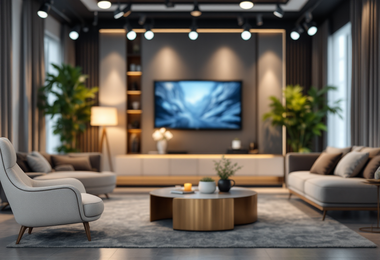 Fabio Fazio durante il suo talk show, sorridente e coinvolgente.