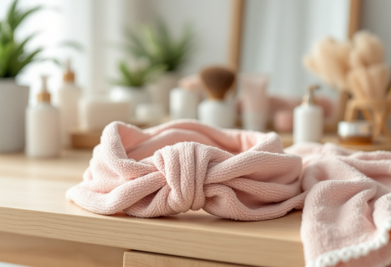 Fascia per capelli in spugna colorata e alla moda