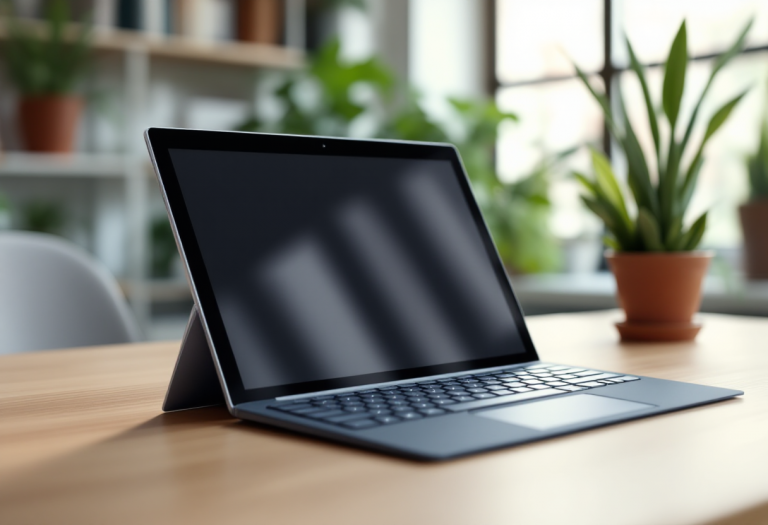 Microsoft Surface Pro in uso per lavoro e creatività