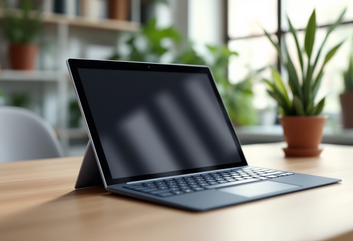 Microsoft Surface Pro in uso per lavoro e creatività