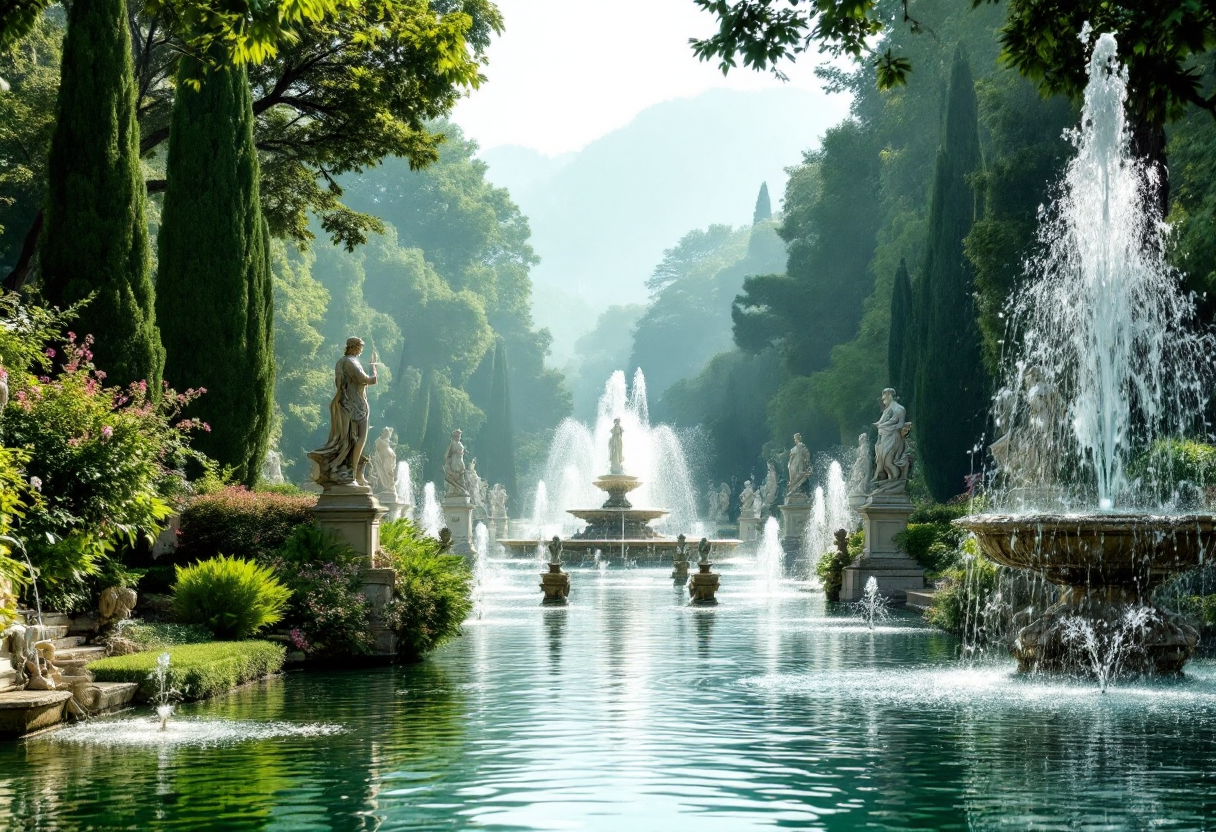 Vista panoramica del Parco Reale della Reggia di Caserta