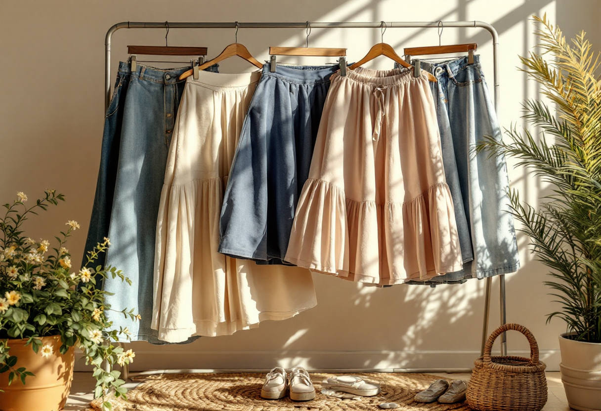 Gonne moda primavera estate 2025 con stili e colori trendy