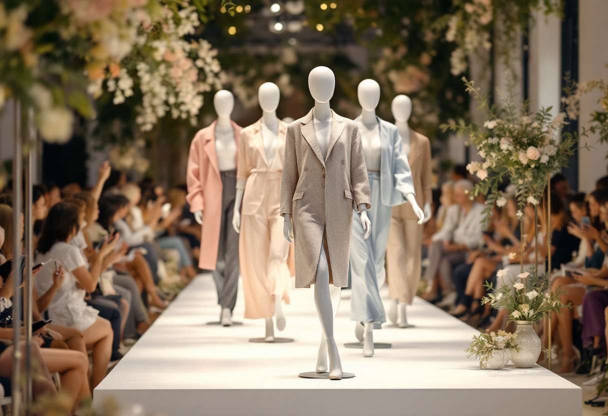 Modelli di trucco e moda dalla Milano Fashion Week 2025-2026