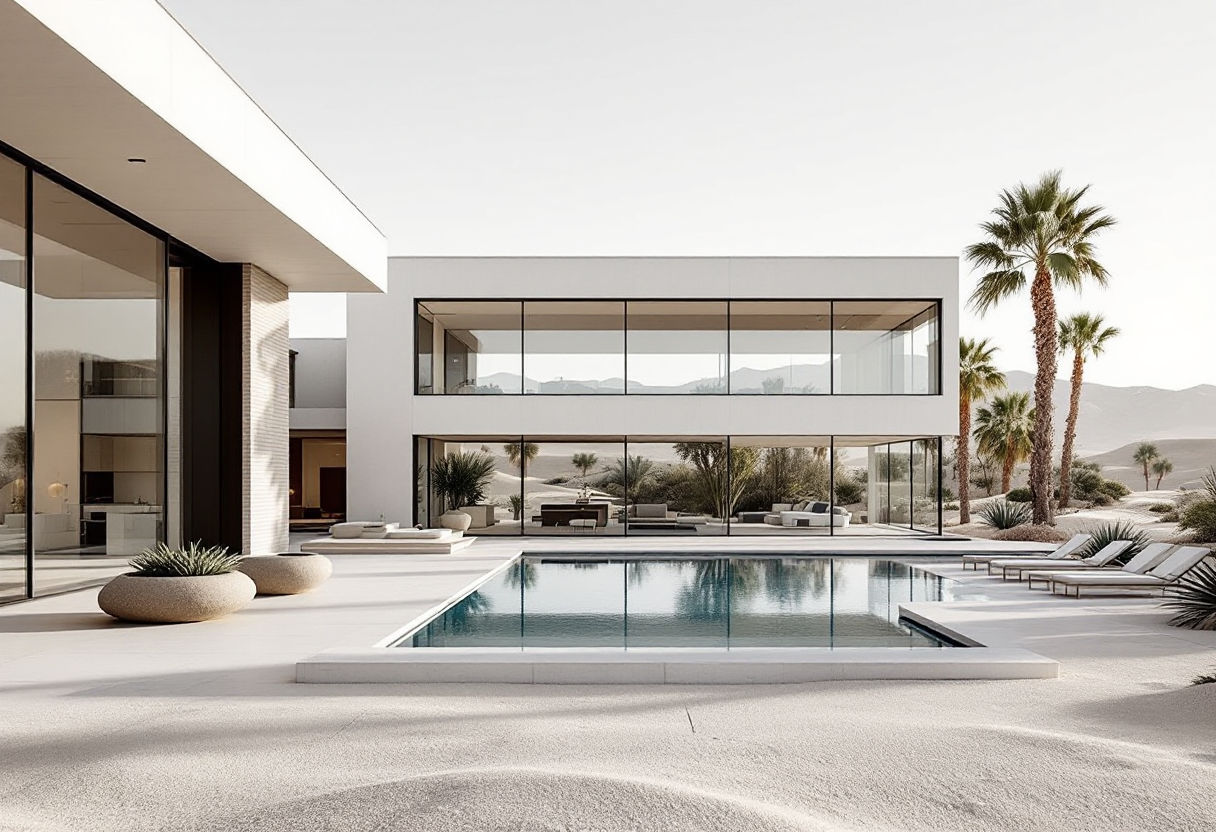 Vista della villa di lusso di Len Evans a Palm Desert