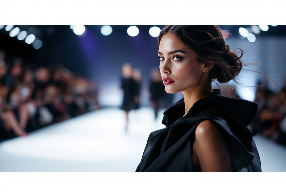 Vittoria Puccini in passerella alla Milano Fashion Week 2025