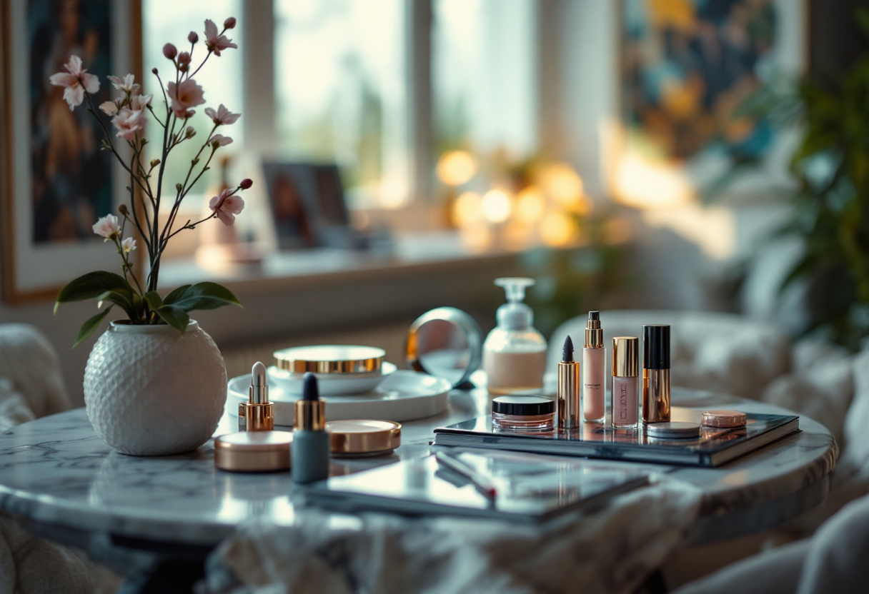 Antonella Clerici che sorride durante una trasmissione televisiva