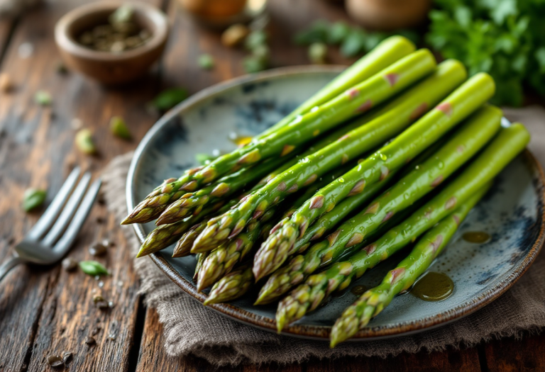 Asparagi freschi pronti per essere cucinati