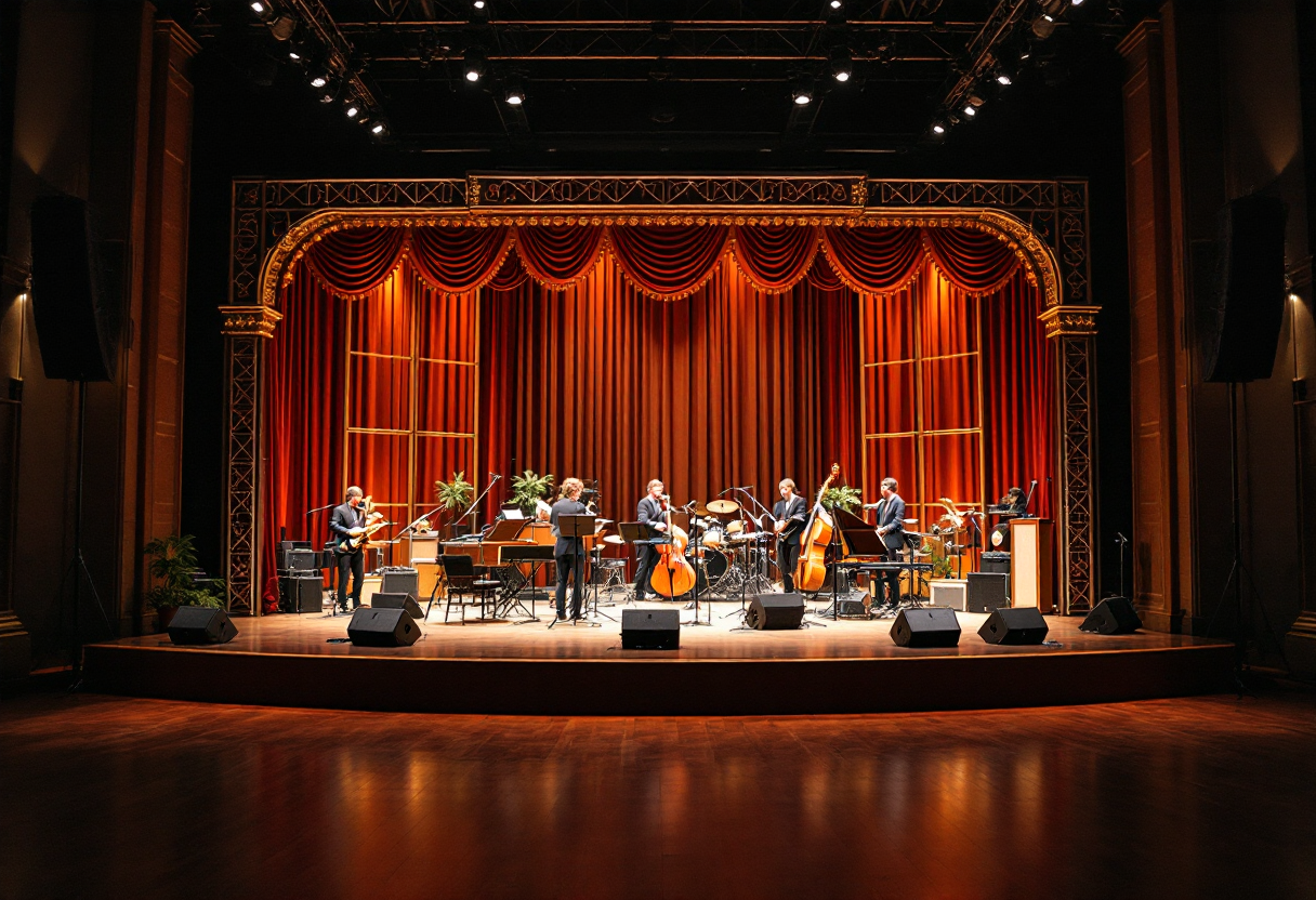 Immagine del Festival di Sanremo con artisti sul palco