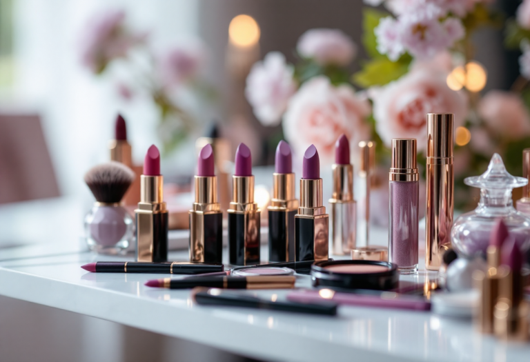 Trucco labbra viola per la primavera 2025