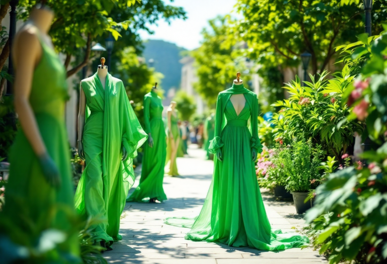 Abiti verdi in passerella per la moda primavera estate 2025