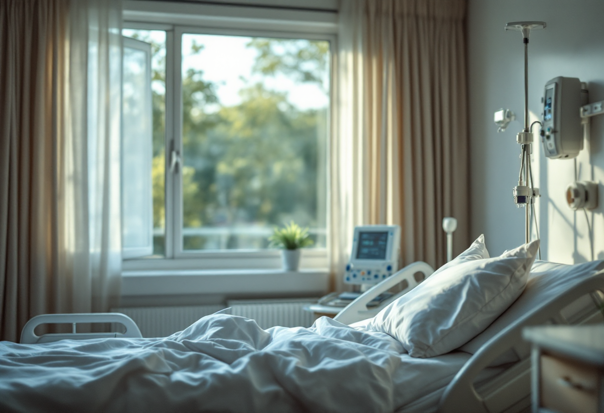 Monica Setta con un sorriso dopo l'intervento chirurgico