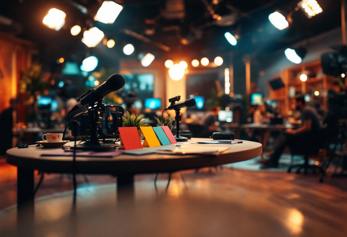 Stefano De Martino durante una puntata di Stasera tutto è possibile