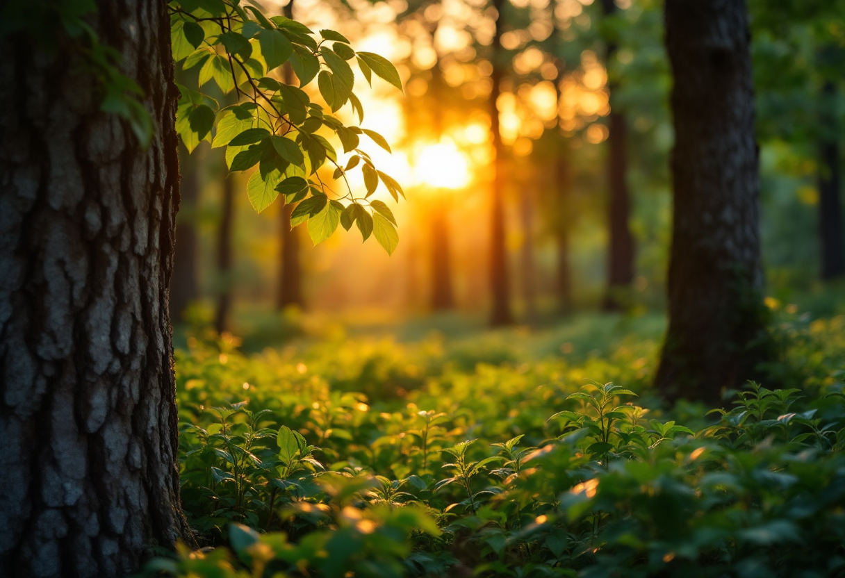 Coppia in viaggio di nozze immersa nella natura