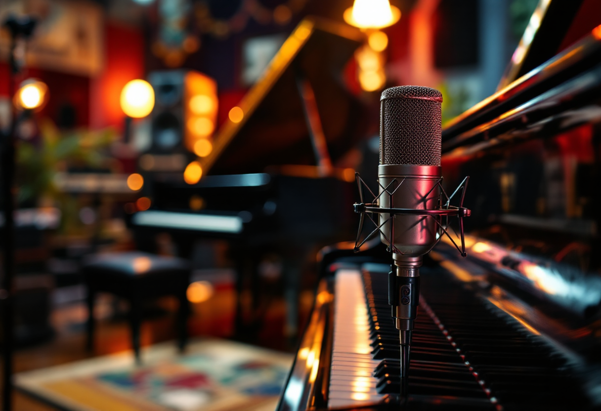 Virginia Bocelli in un momento del suo debutto musicale con le Winx