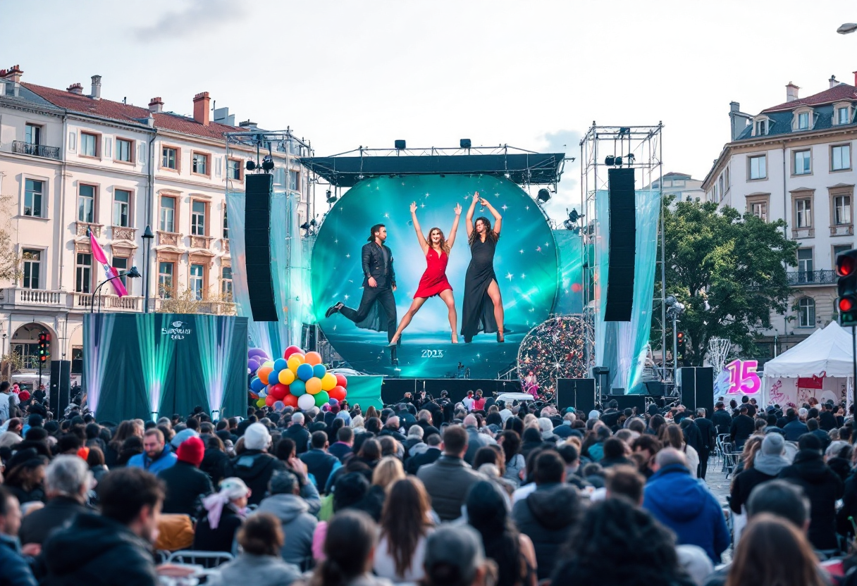 Sfilata di moda durante l'Eurovision 2025 a Basilea