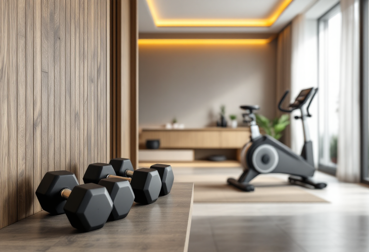 Attrezzatura fitness elegante per la casa moderna