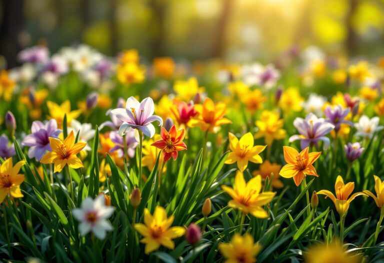 Fiori di Fritillaria in un giardino primaverile