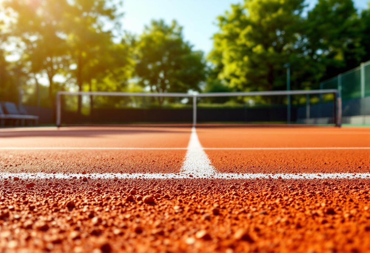 Jasmine Paolini in azione durante un torneo di tennis