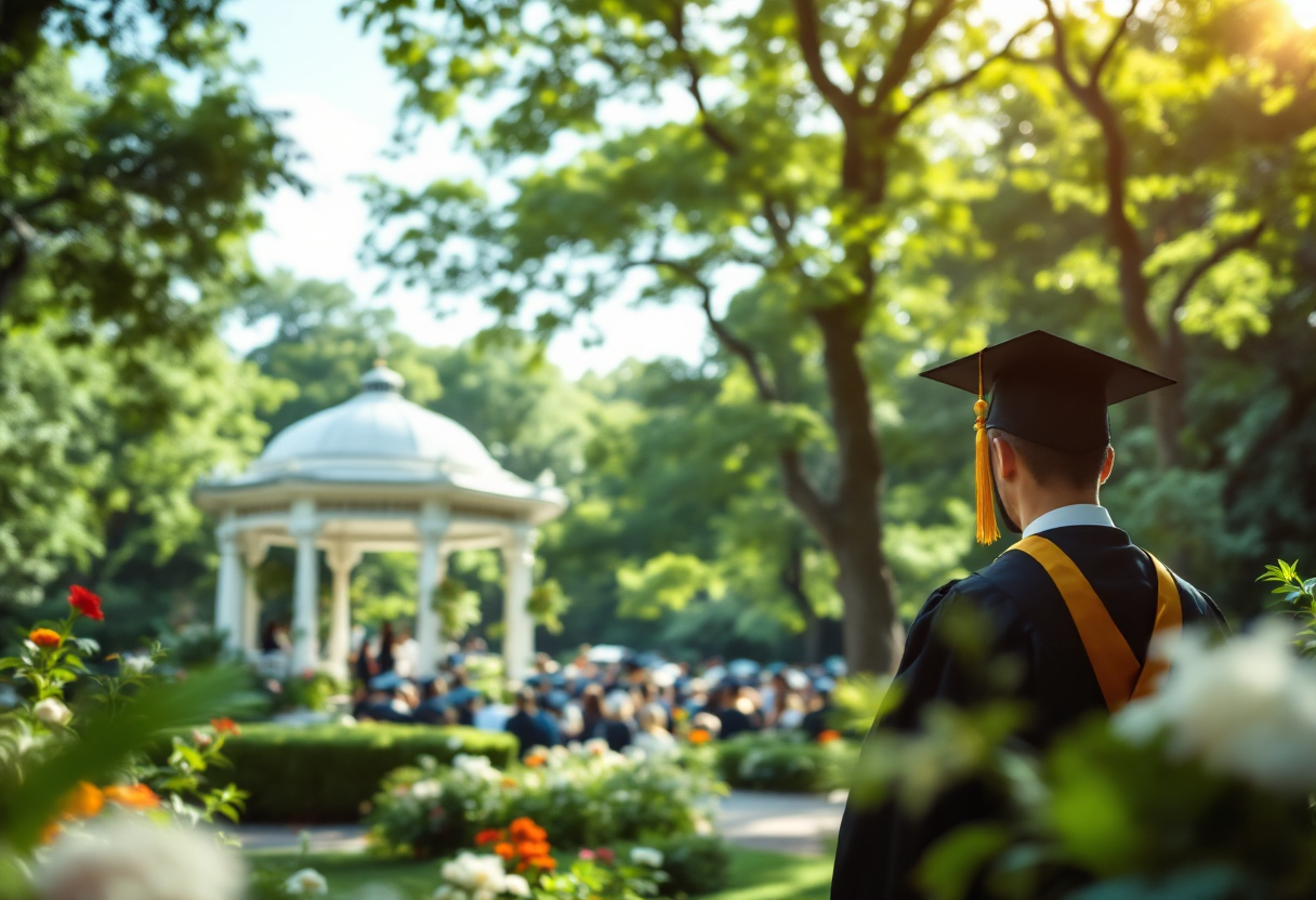 La principessa Ariane durante la cerimonia di laurea