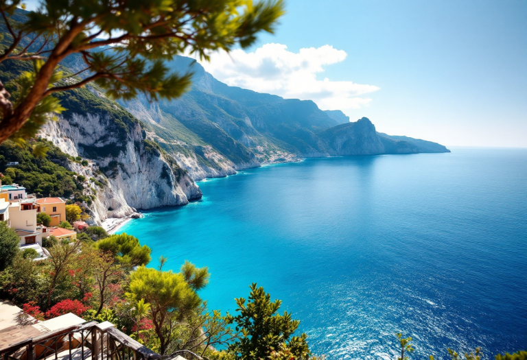 Claudia Ruffo e Rocco Pierri durante il loro matrimonio a Capri