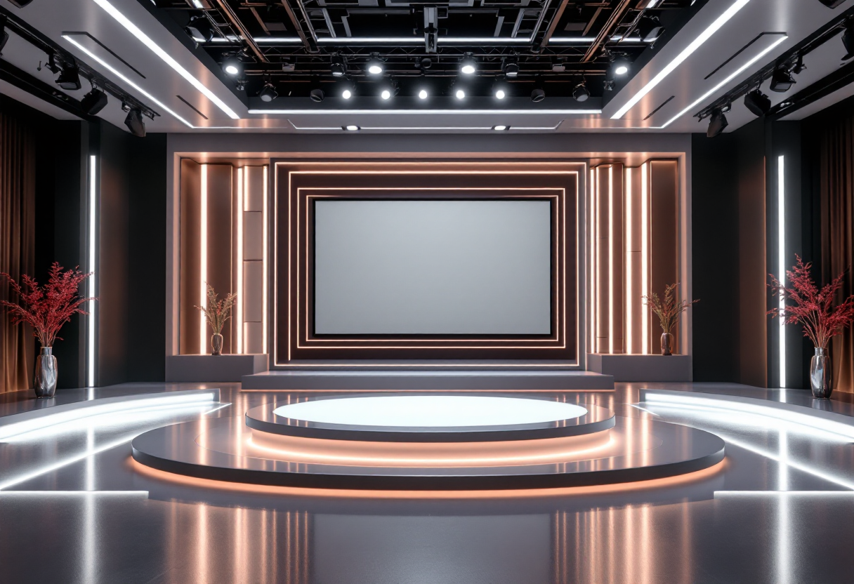 Paolo Bonolis e Maria De Filippi durante una trasmissione televisiva