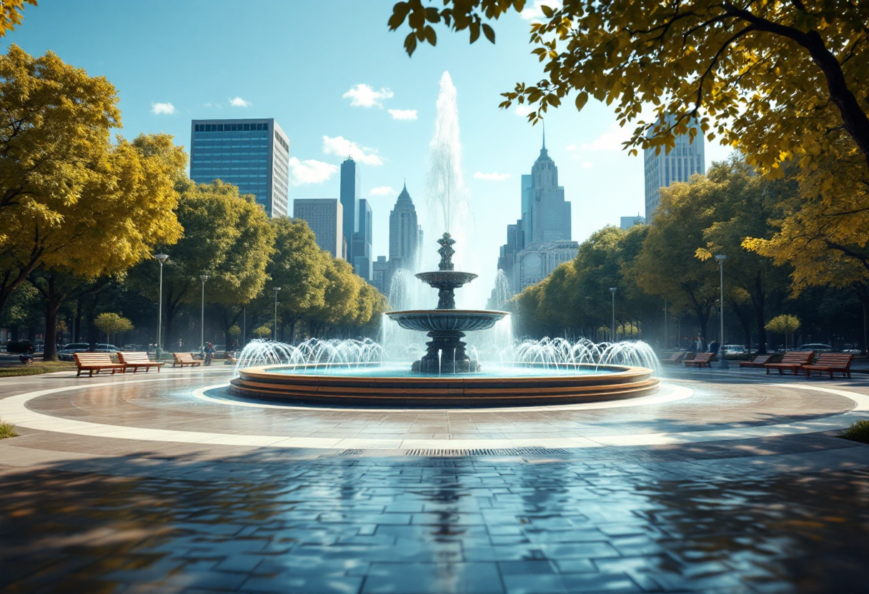 Ritratto di Papa Leone XIV con simboli religiosi