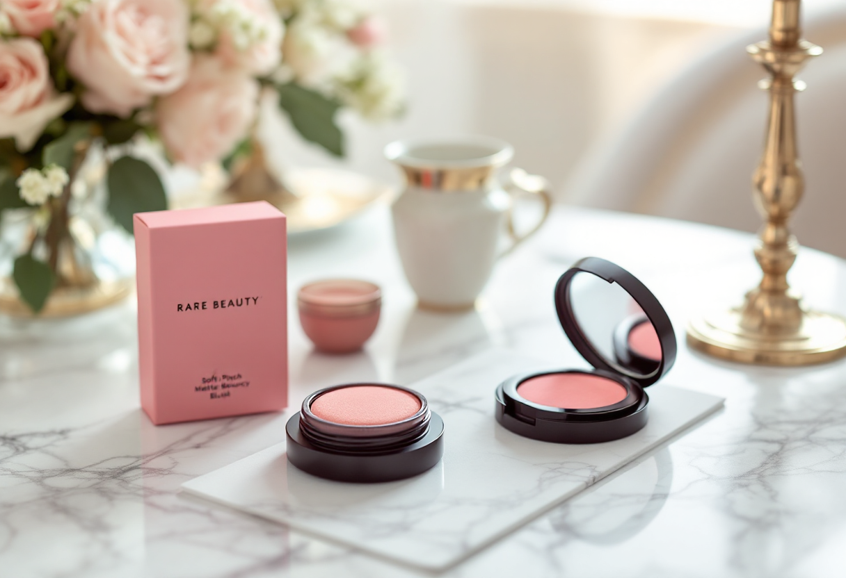 Blush Soft Pinch Matte Bouncy di Rare Beauty in primo piano