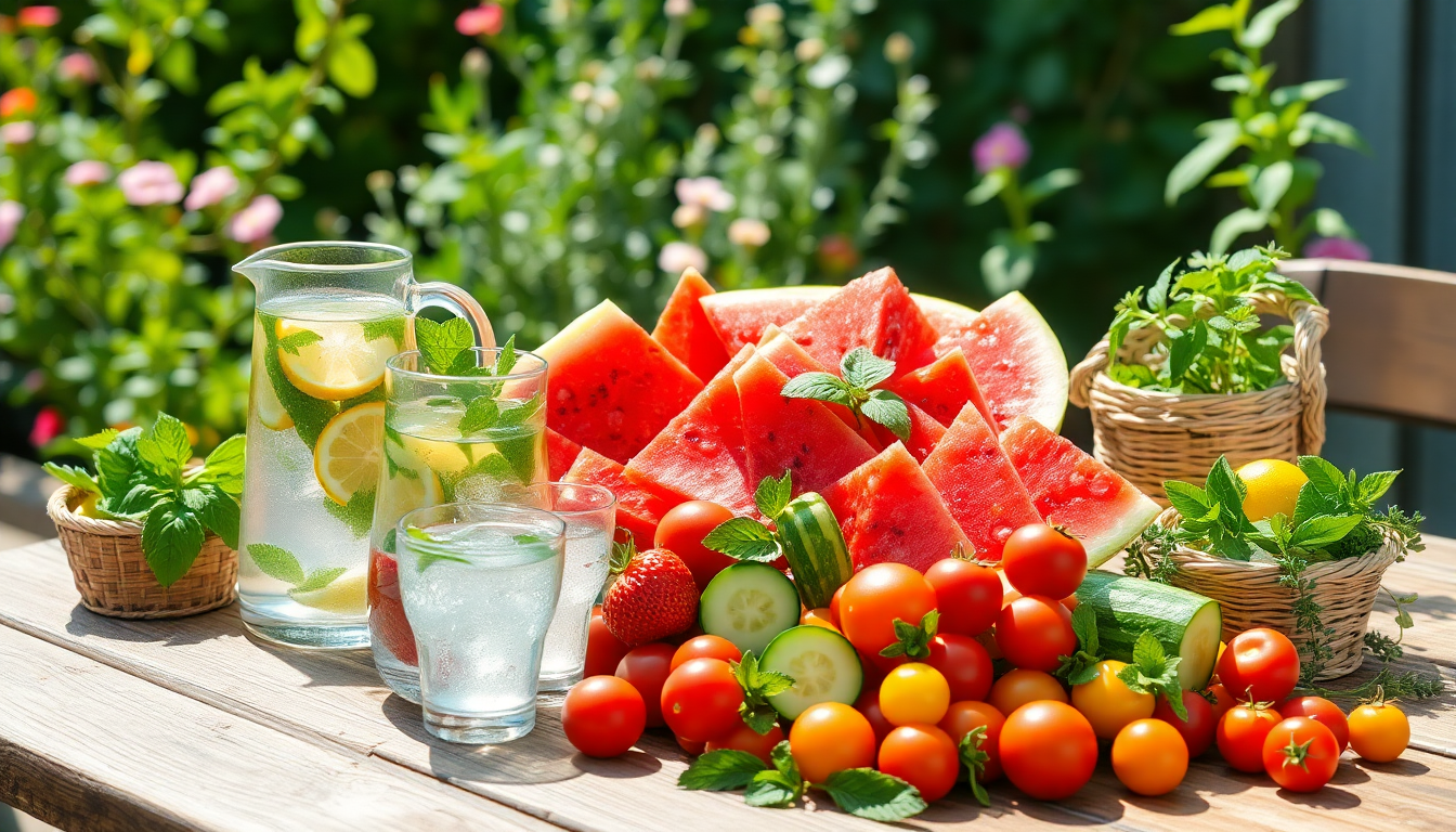 Alimenti freschi e idratanti per affrontare l’estate