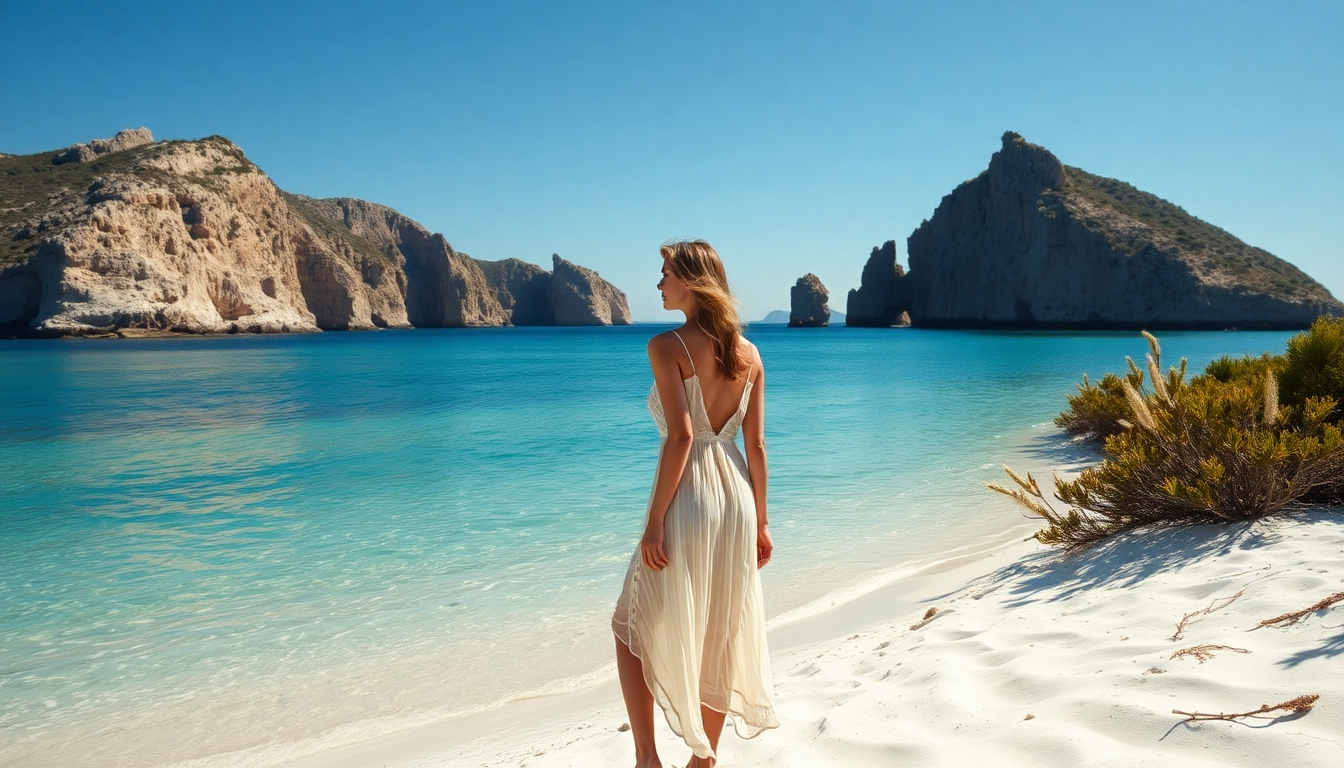 La bellezza senza tempo di Elisabetta Canalis in Sardegna