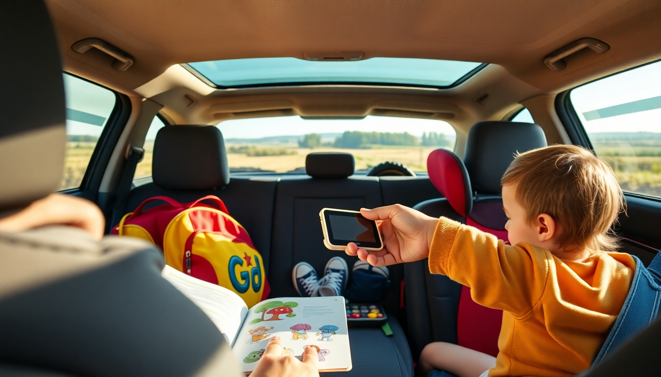Strategie per intrattenere i bambini in auto durante i viaggi