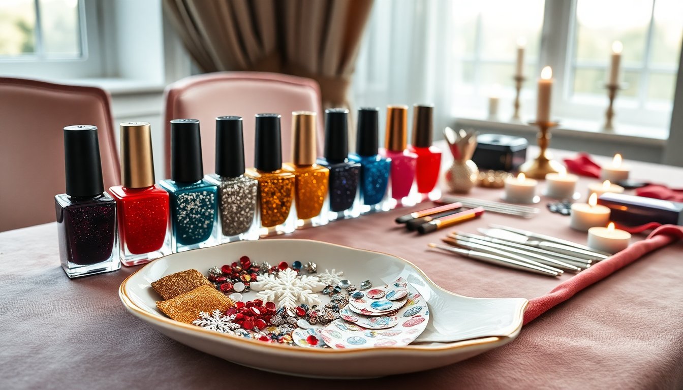 Idee di Nail Art Festive per Brillare Durante le Feste