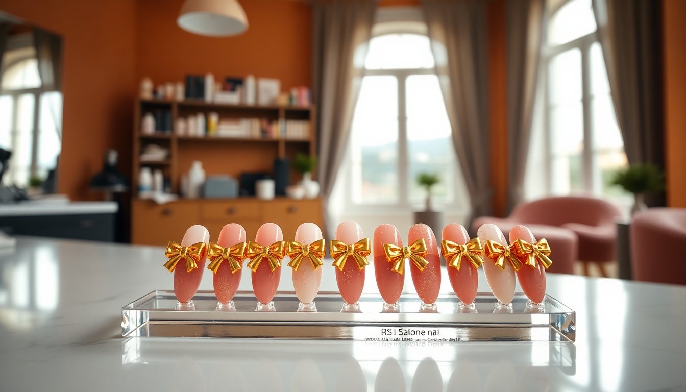 Charm Fiocchi Oro: L’Accessorio Perfetto per una Nail Art Elegante e Chic