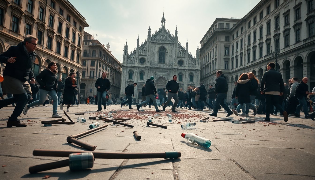 Rissa tra bande a Milano: cinque feriti in scontro violento