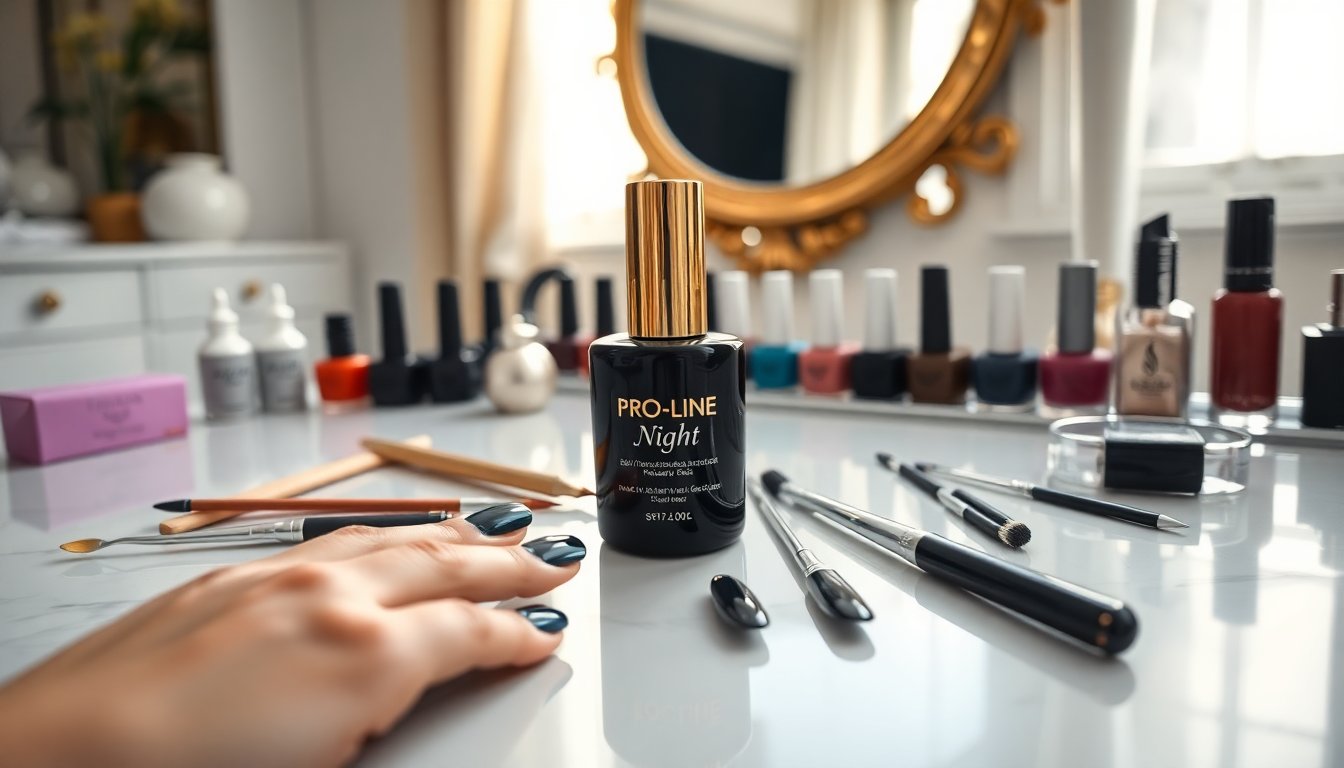 Smalto Semipermanente PRO-LINE Night: Il Nero Perfetto per Manicure Eleganti e di Classe