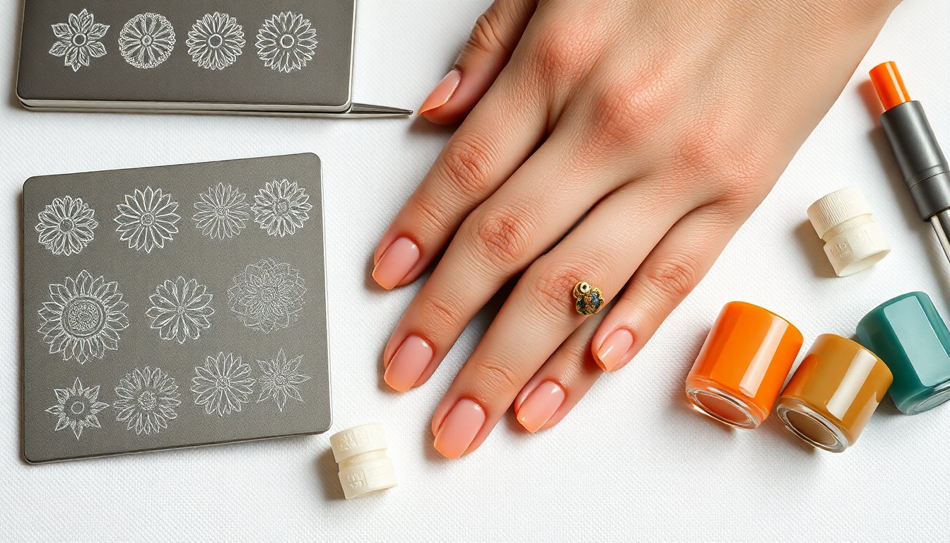 Accessorio nail stamping conveniente e compatibile con decorazioni unghie