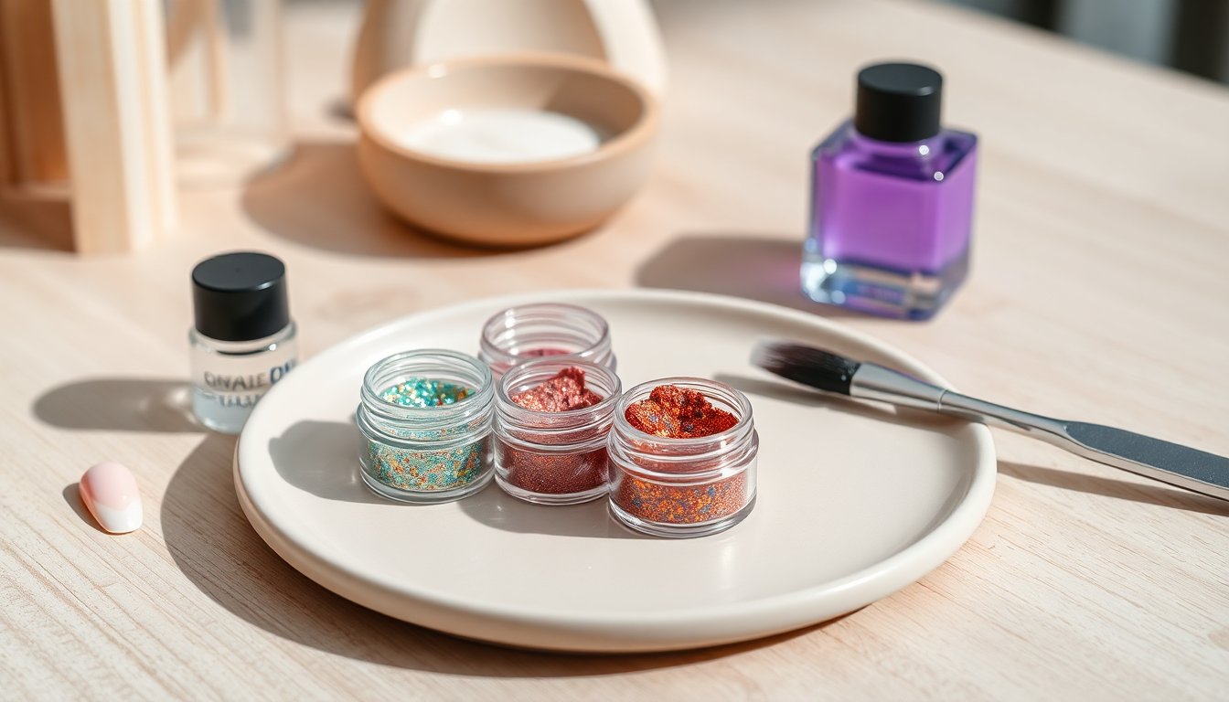 Kit chrome multicolor per unghie: set da 4 polveri professionali
