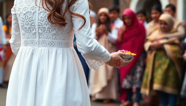 kate middleton a holi un abito bianco e simboli di rispetto culturale 1772778027