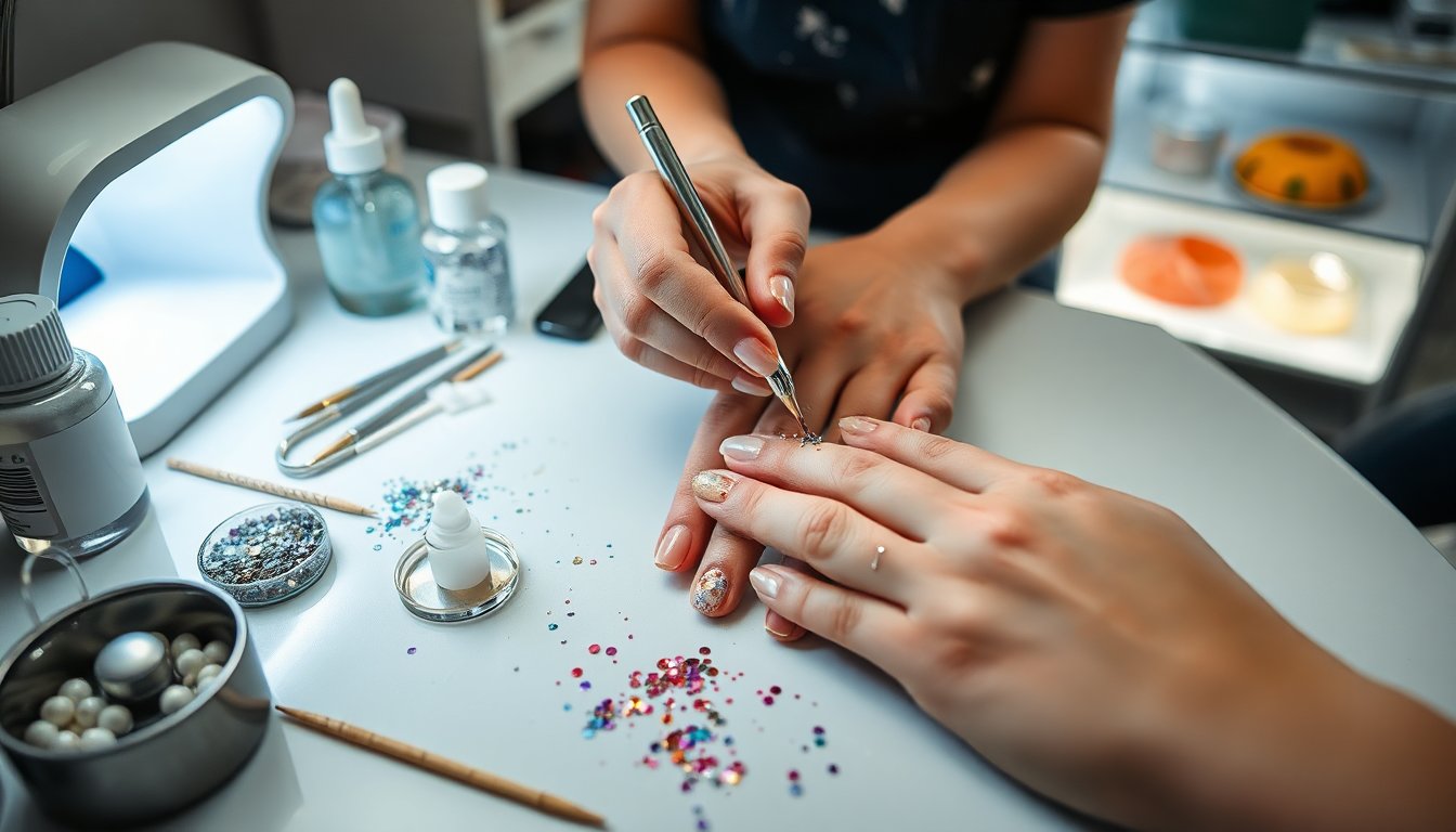 Nail Art con glitter e paillettes: idee e tecniche per una manicure brillante