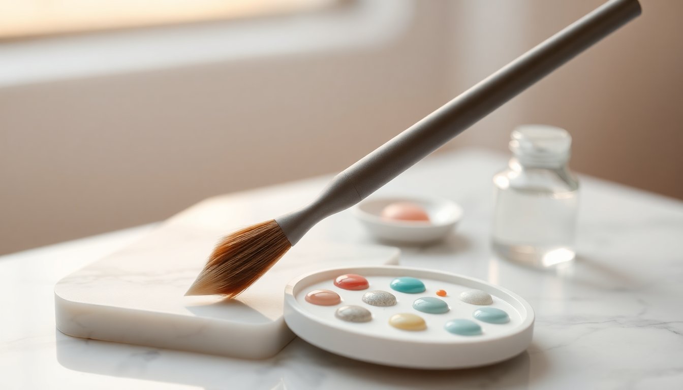 Pennello per nail art di precisione: punta sottile e manico ergonomico