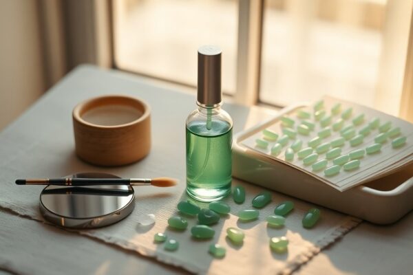 Smalto semipermanente verde con effetto vetro per unghie perfette