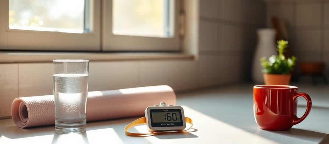 Micro-abitudini da 60 secondi: respirazione, stretching, idratazione e luce naturale ancorate alla giornata