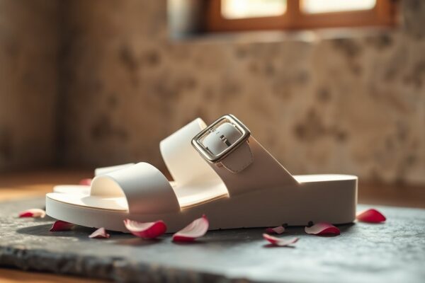 Sandalo Valleverde con fibbia donna in platino: stile e praticità