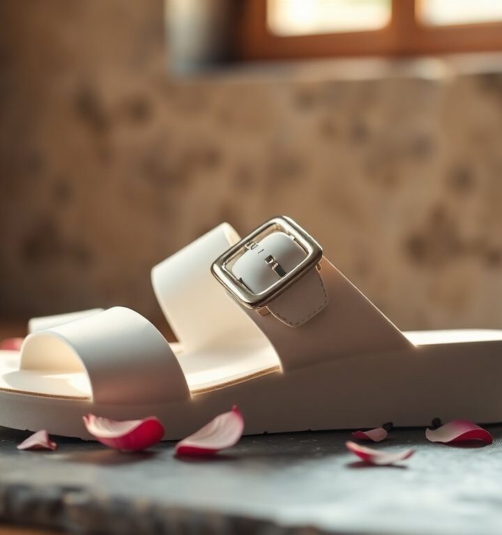 Sandalo Valleverde con fibbia donna in platino: stile e praticità