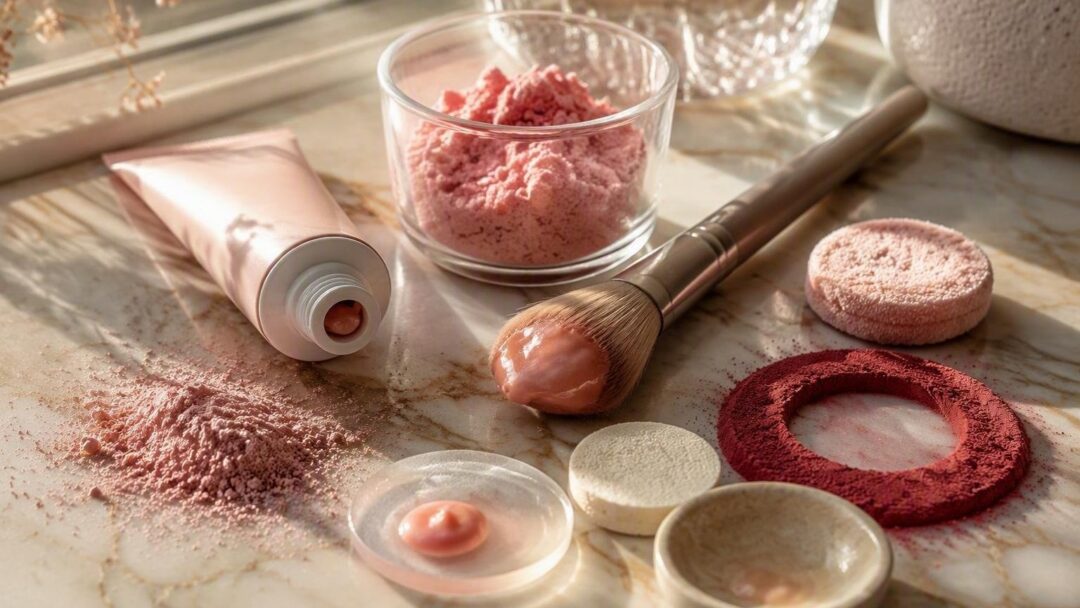 Blush a strati per luci forti: sovrapporre creme e polveri