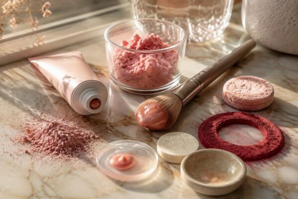 Blush a strati per luci forti: sovrapporre creme e polveri