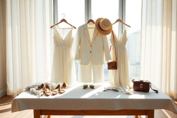Capsule wardrobe estiva con tre abiti e accessori chiave