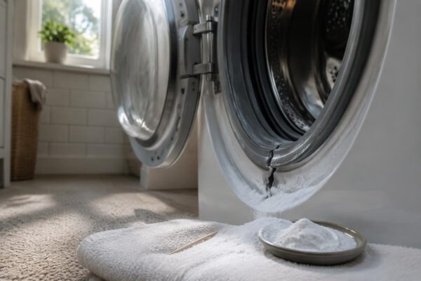 Come pulire la guarnizione della lavatrice con stecchini e bicarbonato