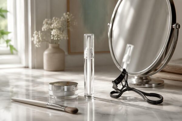 No mascara look: piegaciglia, primer trasparente e gel