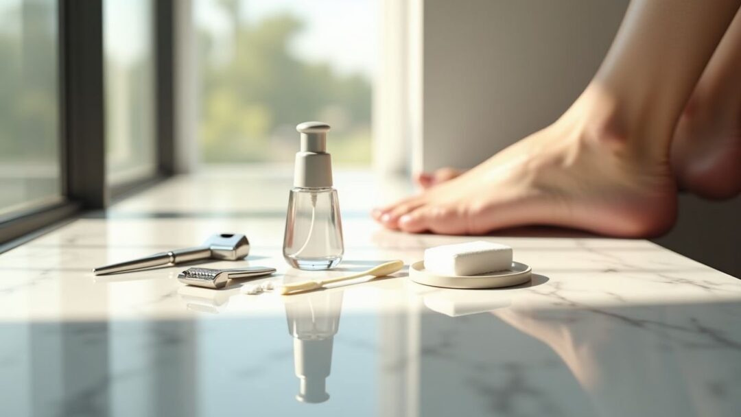 Pedicure italiana: forme, lunetta sottile e nudi su misura per piedi eleganti